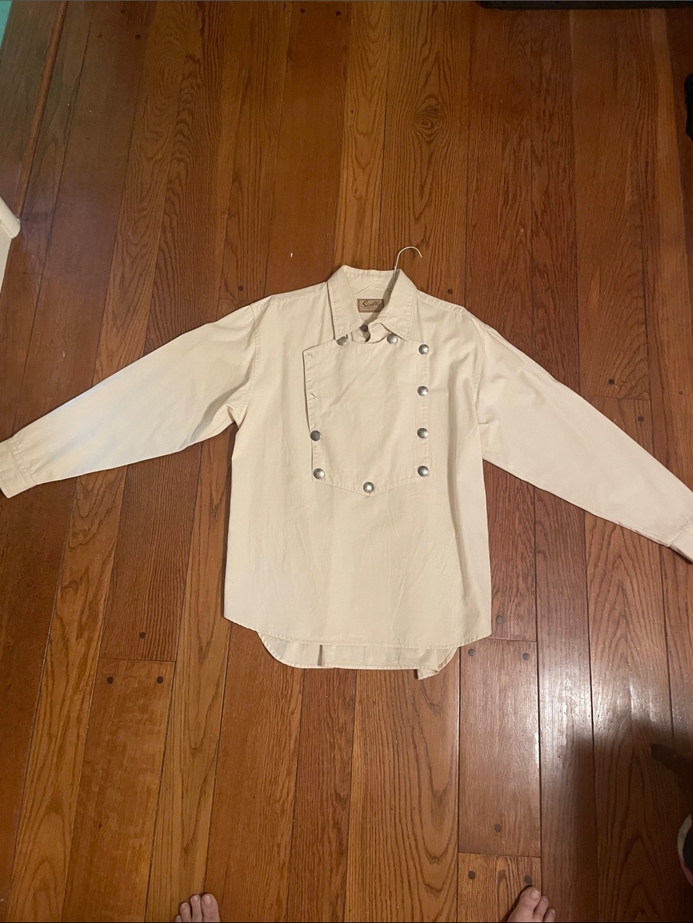 Scully Cream Button-Placket Casual Shirt